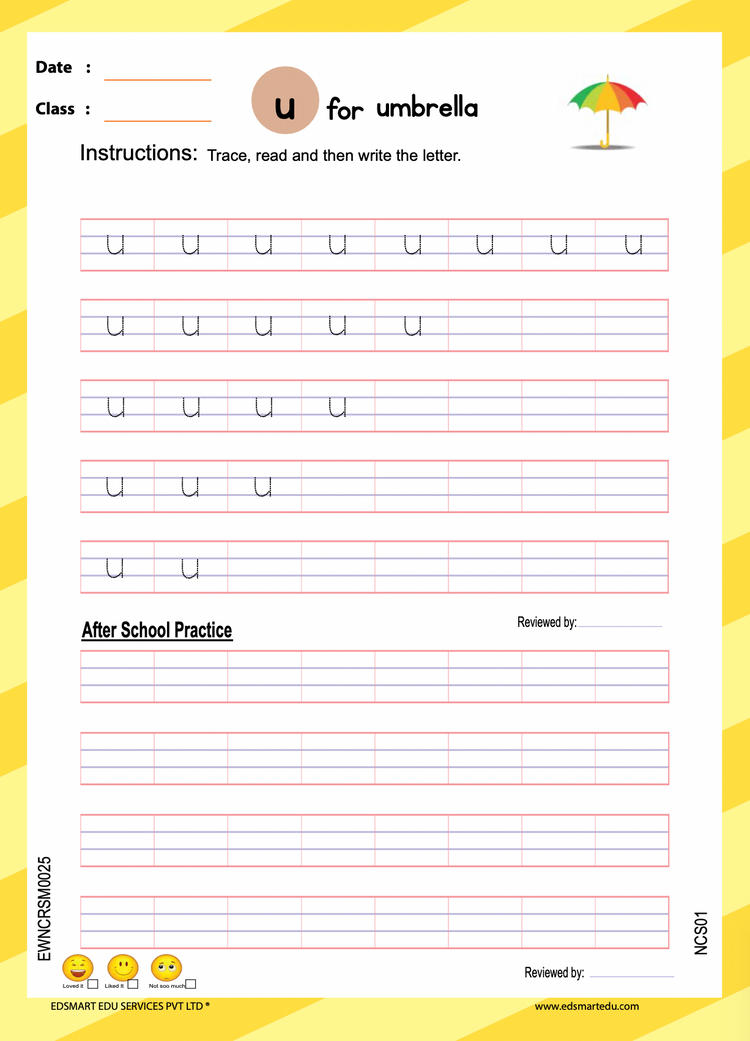 Edsmart English writing book small letters alphabets , 4 line kids writing - handwriting improvement books | alphabets writing books for kids