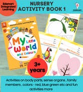 Edsmart Nursery Activity Book 1 for Kids 3 to 5 years old | Activities on My World and Colors like colouring, tracing, using natural materials