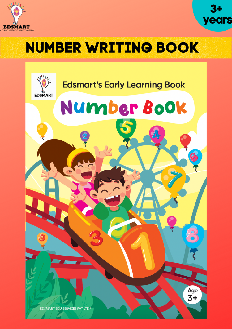 English Alphabet tracing writing copy and Nursery Number writing books combo for 3 -5 years (2 Books set)