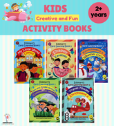 Kids activity book set for 2 years - Set of 5 Interactive and Creative activity books + 1 Alphabet & Numbers flashcard(32 cards)