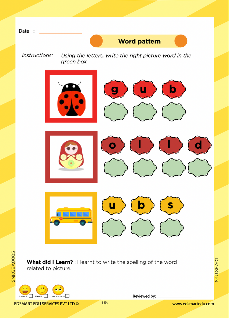 Senior KG English Book set ( UKG Activity Book, English Phonics Level 3, Cursive Small Letter Writing) | Teaches English reading with Phonics, English Language & Cursive Handwriting