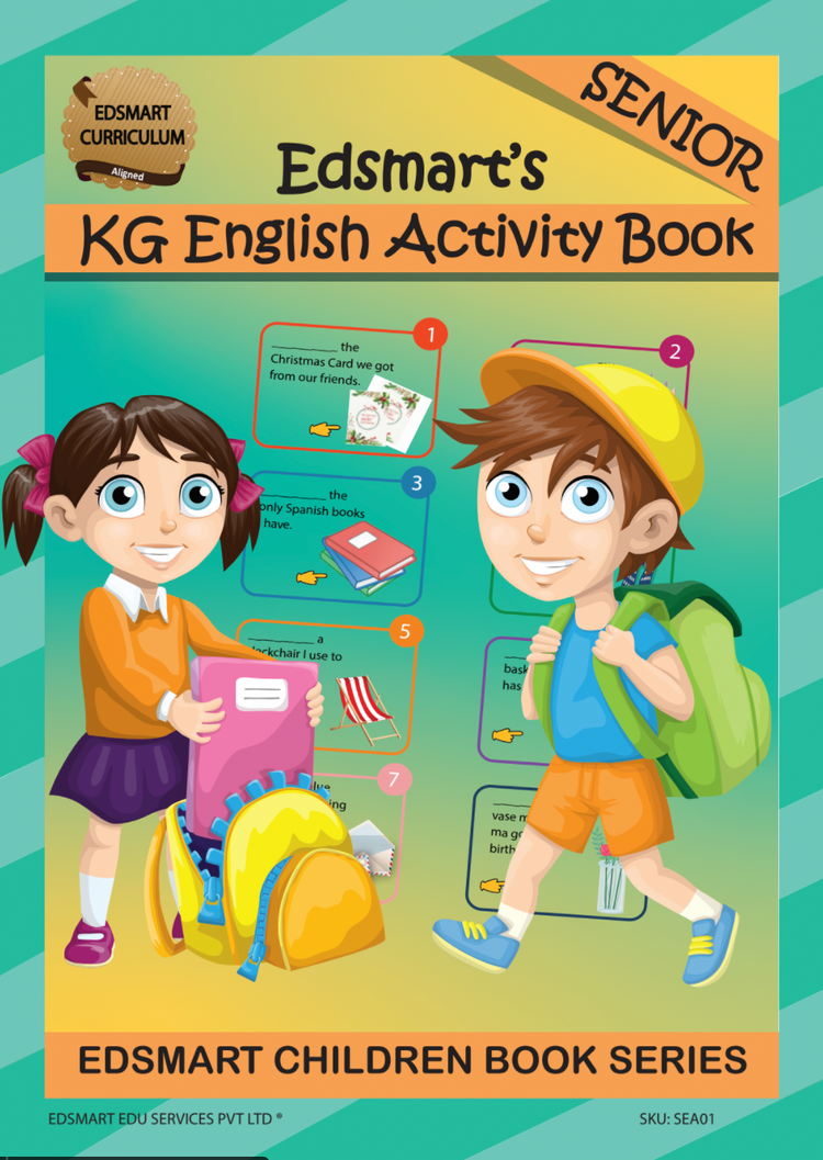 Senior KG English Book set ( UKG Activity Book, English Phonics Level 3, Cursive Small Letter Writing) | Teaches English reading with Phonics, English Language & Cursive Handwriting