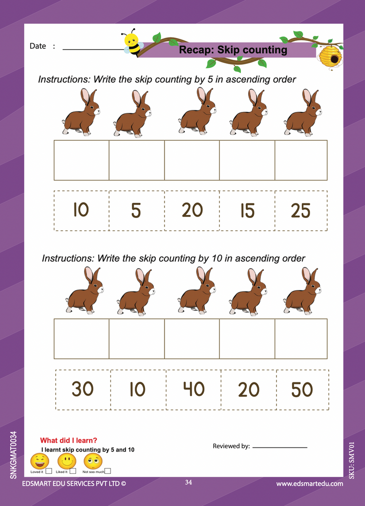 Senior KG Maths book - UKG Maths Workbook for 4+ Years CBSE / UKG Maths worksheets for kids CBSE / Kindergarten Maths Activity Text Books