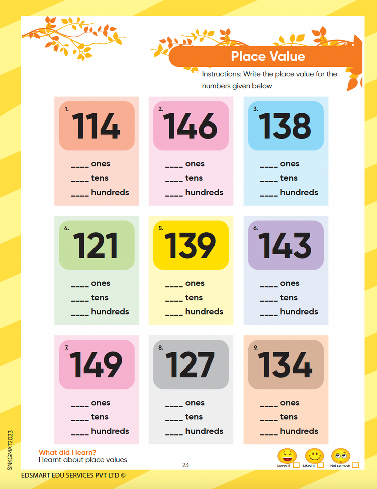 Senior KG Maths book - UKG Maths Workbook for 4+ Years CBSE / UKG Maths worksheets for kids CBSE / Kindergarten Maths Activity Text Books