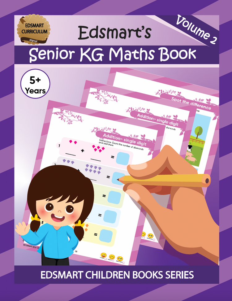 Senior KG Maths book - UKG Maths Workbook for 4+ Years CBSE / UKG Maths worksheets for kids CBSE / Kindergarten Maths Activity Text Books