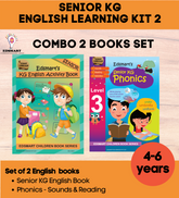 Senior KG English Grammar and Phonics Reading Book Combo for 4 -6 years old | teaches rhyming words, phonics word blending