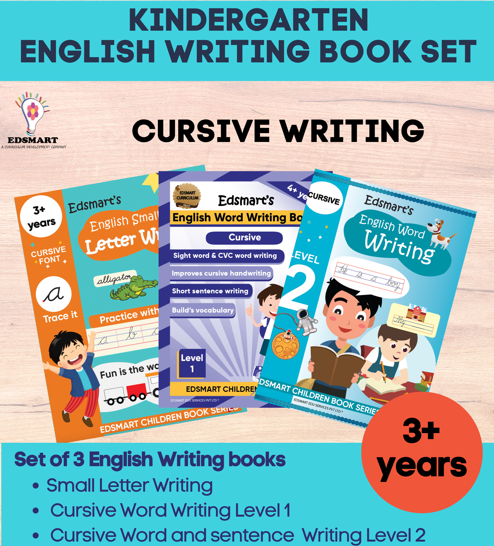 Edsmart English Cursive Writing Book all in one 3 book set ( Cursive ...