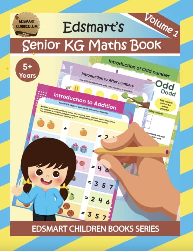 Senior KG Maths Combo of 2 books - UKG Maths Workbook CBSE for 4+ Years / UKG Maths worksheets for kids CBSE / Kindergarten Maths Activity Text Books / Teaches Number, 3D Shapes, Symbols, Ordinal Position, Addition and Subtraction