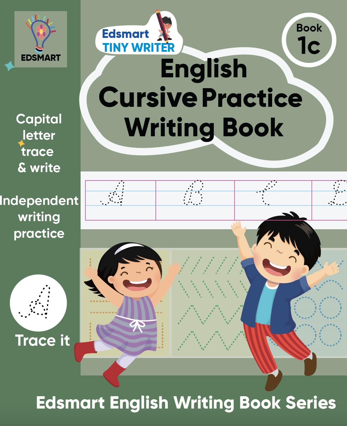 English Cursive Writing Practice Books For Beginners Level 1 Edsmart Tiny Writer Capital