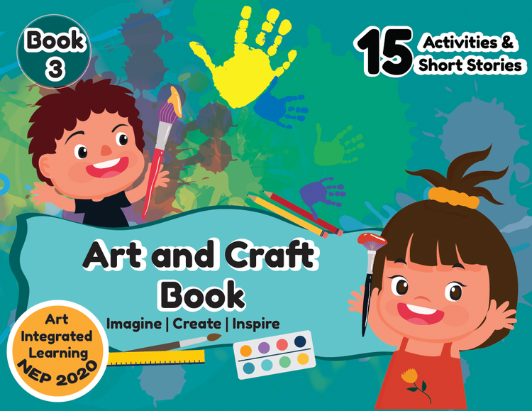 Edsmart Art and craft book for kids with Stories | NEP 2020 Art Integrated learning | BOOK 3