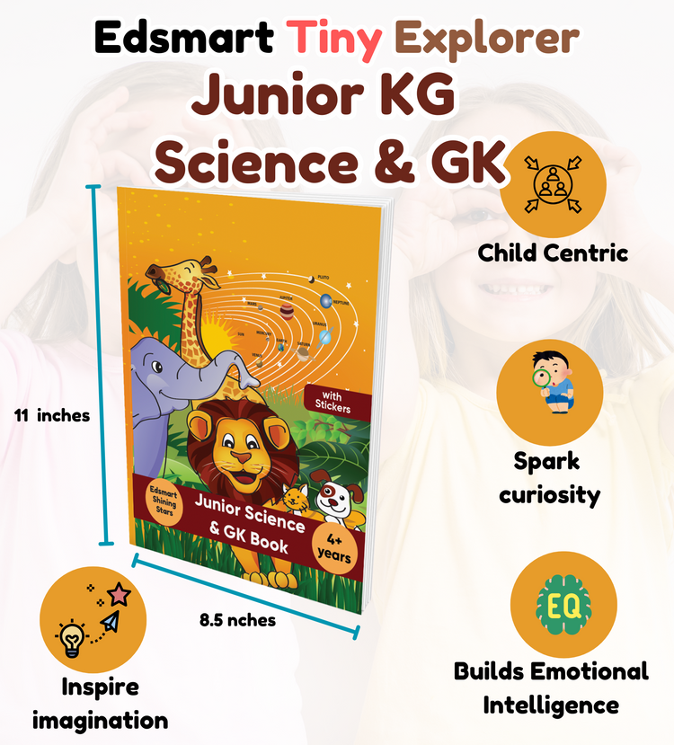 Junior KG Science and General Knowledge books for kids CBSE (Sticker sheet included) / LKG Science and GK CBSE Text Books / LKG Science Picture books