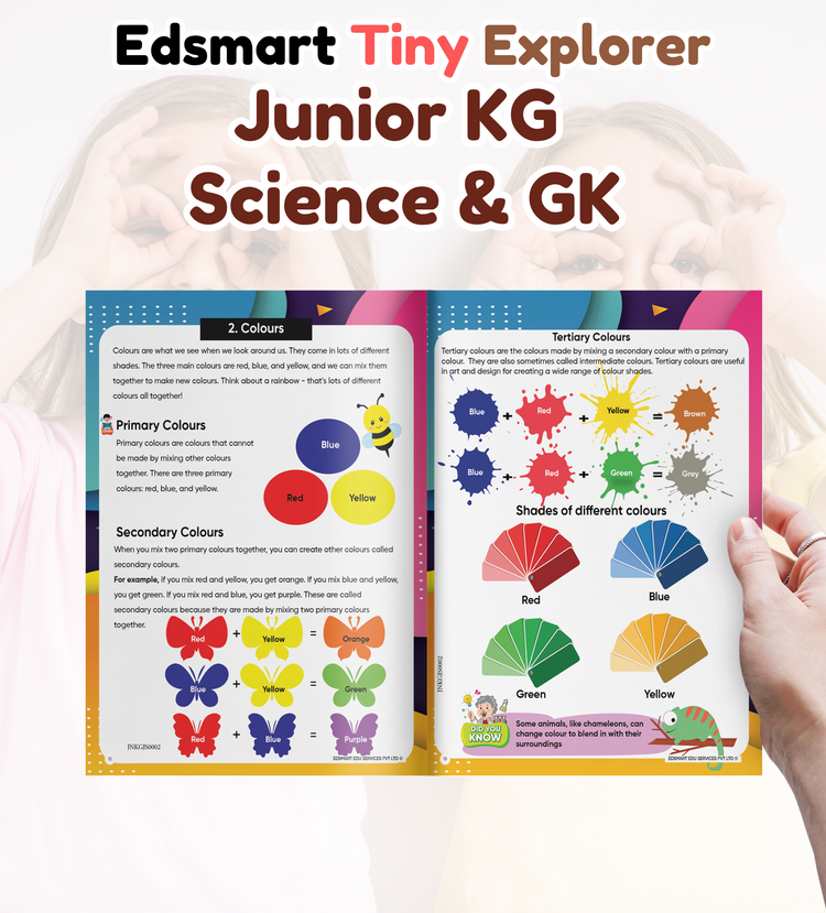 Junior KG Science and General Knowledge books for kids CBSE (Sticker sheet included) / LKG Science and GK CBSE Text Books / LKG Science Picture books