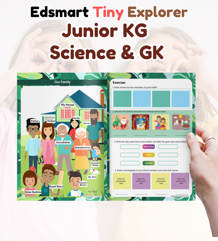 Junior KG Science and General Knowledge books for kids CBSE (Sticker sheet included) / LKG Science and GK CBSE Text Books / LKG Science Picture books