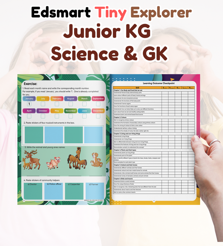 Junior KG Science and General Knowledge books for kids CBSE (Sticker sheet included) / LKG Science and GK CBSE Text Books / LKG Science Picture books