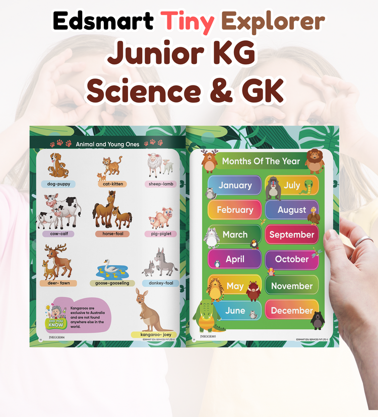 Junior KG Science and General Knowledge books for kids CBSE (Sticker sheet included) / LKG Science and GK CBSE Text Books / LKG Science Picture books