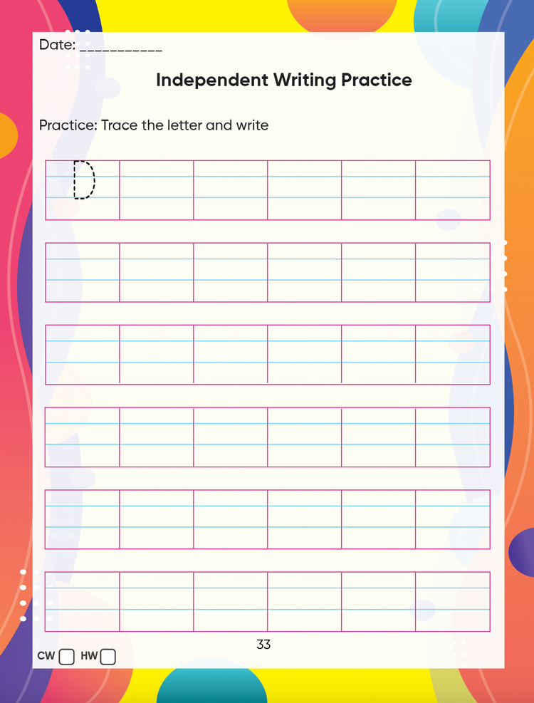 Edsmart Tiny Writer English Writing practice books for beginners level 1 - Pattern Tracing and Capital letter A-Z | copy writing book for kids | handwriting improvement book Worksheets for CBSE