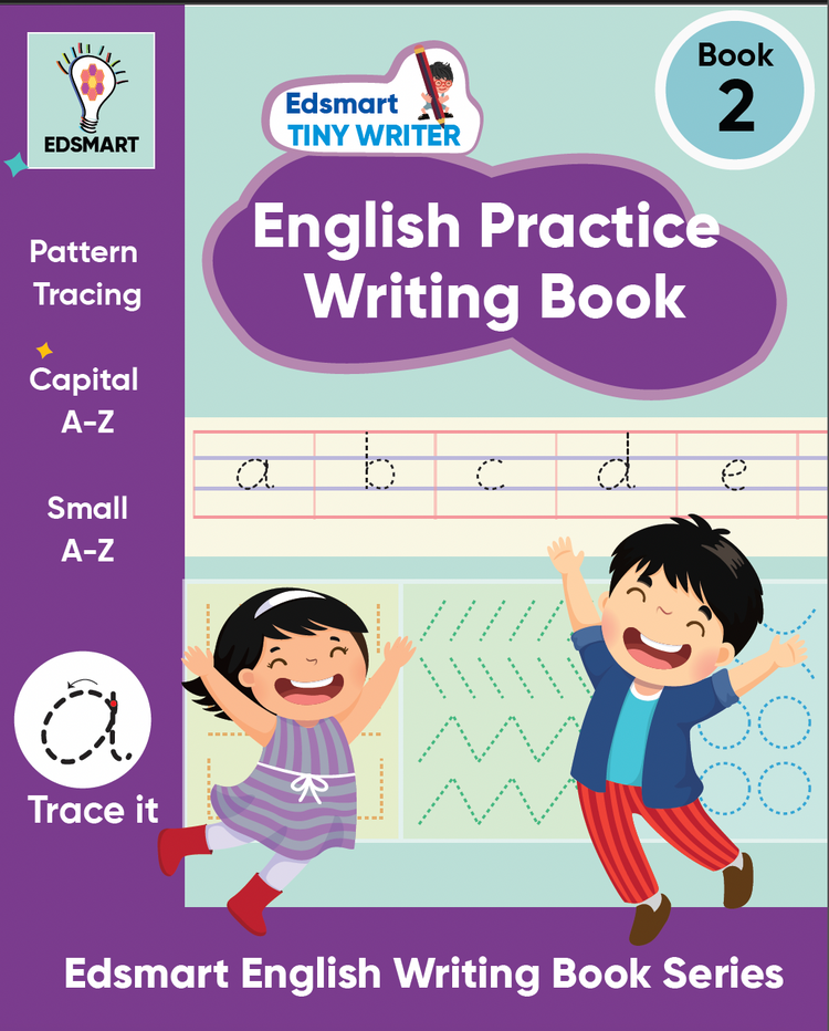 English Writing practice books for beginners level 2 - Small letters a-z | copy writing book for kids | handwriting improvement book Worksheets for CBSE -Edsmart Tiny Writer