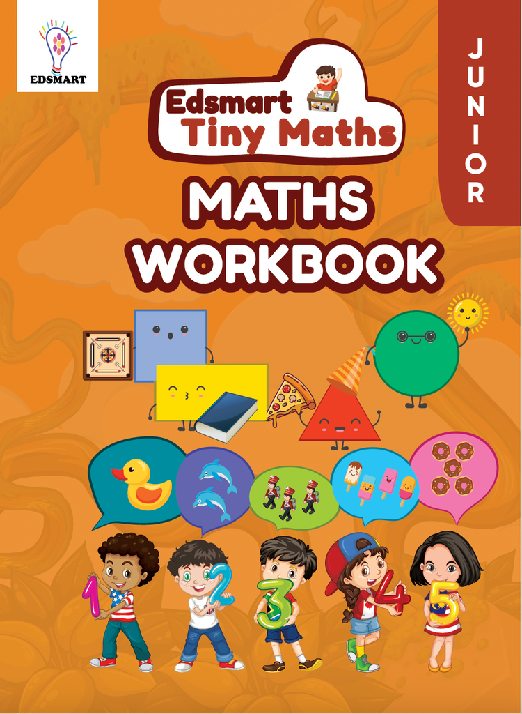 Edsmart Tiny Maths- Junior KG Maths Book - Kids Activity 4+ Years / CBSE LKG Maths books for kids / Kindergarten Maths Activity Text Books / Picture books / Teaches Numbers, Addition & Subtraction