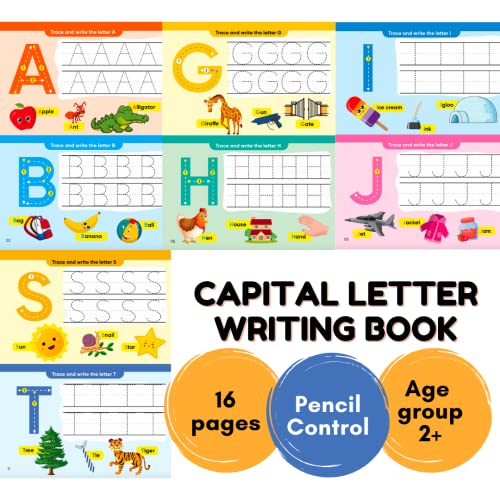 Pattern Tracing and Writing Bookset: Pack of 4 Books (Pattern tracing book for kids, Practice Capital Letters , Small Letters abc writing book, Numbers book 1-10) BEST tracing book for pencil control