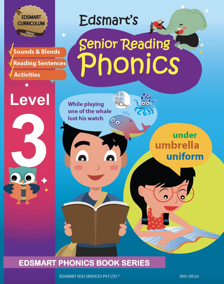 2 Combo Book set for Phonics book and Edsmart Word / Sentence Writing book - Vowel Letter sounds, phonics activity book, sentence reading, three letter word / Sentence Writing Practice
