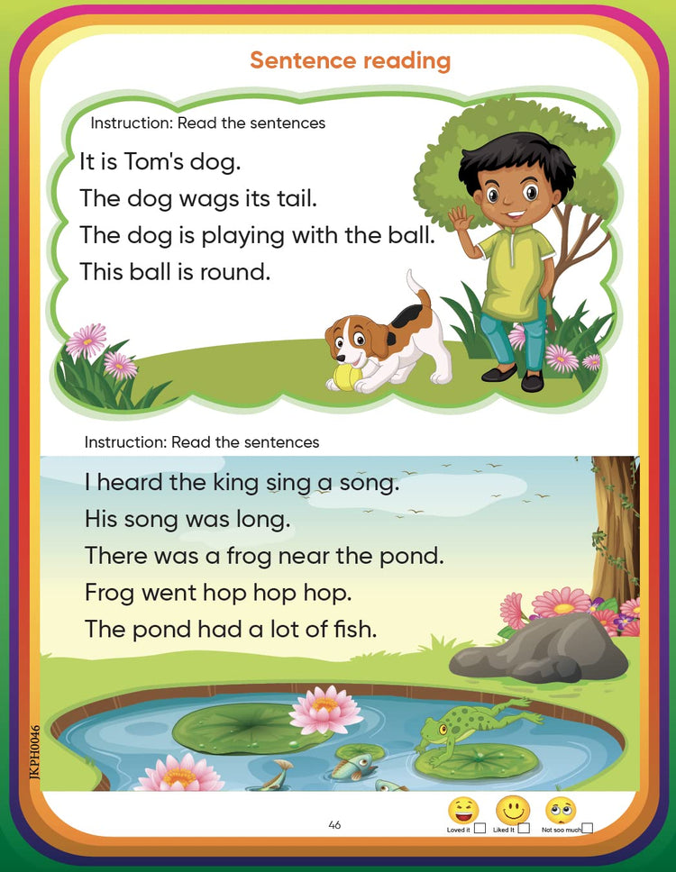 English Reading and Writing Combo for 4 years old - Word Writing Book Level 1 and English Phonics Level 2 - Teaches- reading sounds, blends, words & writing sight words, CVC words and more