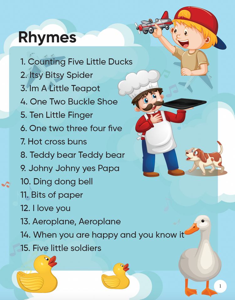 Edsmart Nursery Rhyme Book 4 for 2-6 years old [32 pages], 15 kids rhymes with attractive pictures| famous kids rhyme and more