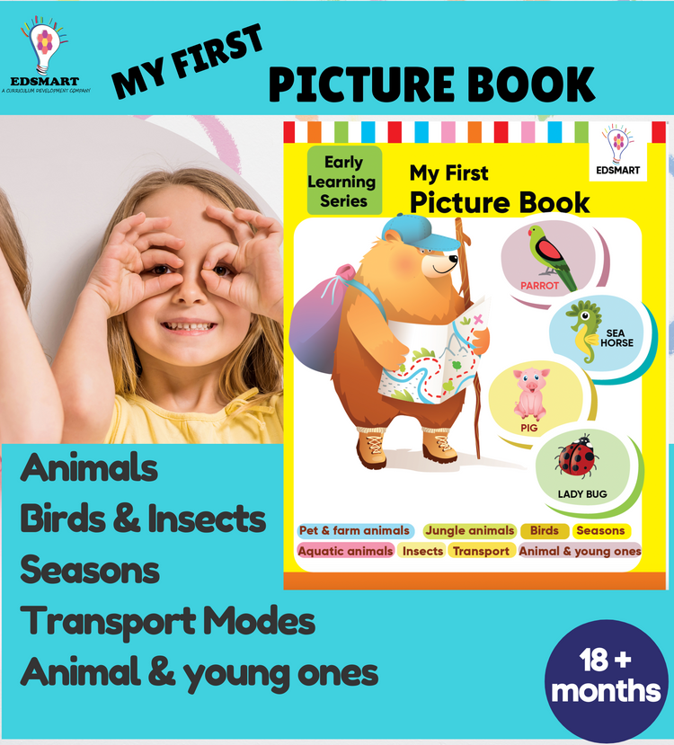 My First Picture Books for Kids - Animals picture book, Birds, Insects, Seasons & Vehicles