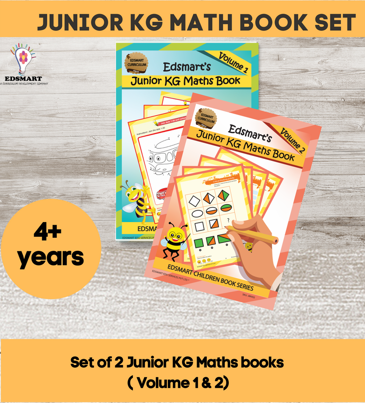 Junior KG Maths Book Set ( Combo of 2 books ) LKG Math Worksheets for CBSE , KG books