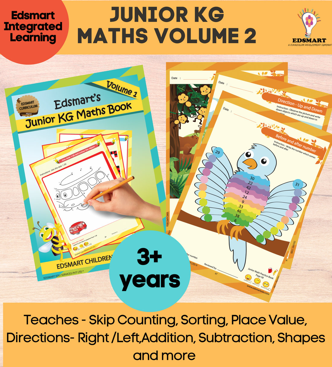 Text　books　Junior　Activity　Book　Kids　Maths　Kindergarten　CBSE　Activity　kids　KG　4+　for　Maths　Maths　LKG　Vol　Years　Books