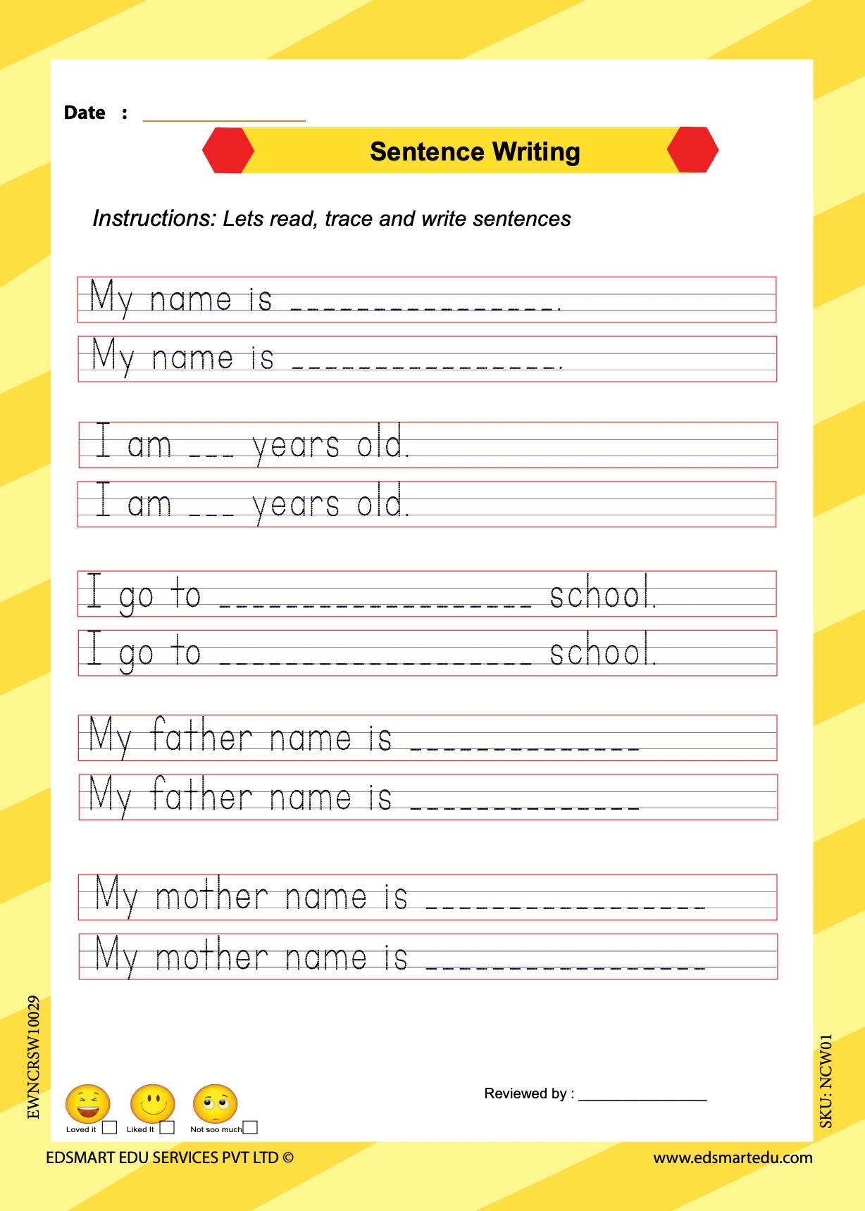 Edsmart English Word Writing Book for Kids of 3-5 years old ...