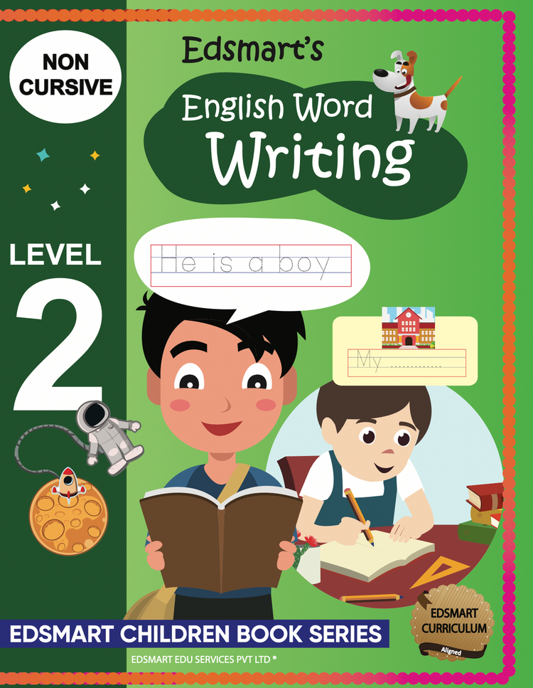 Edsmart English Word Writing Books- 3 word and Sentence Writing Practice, Handwriting Practice books for 4-7 years | Worksheets for CBSE LKG
