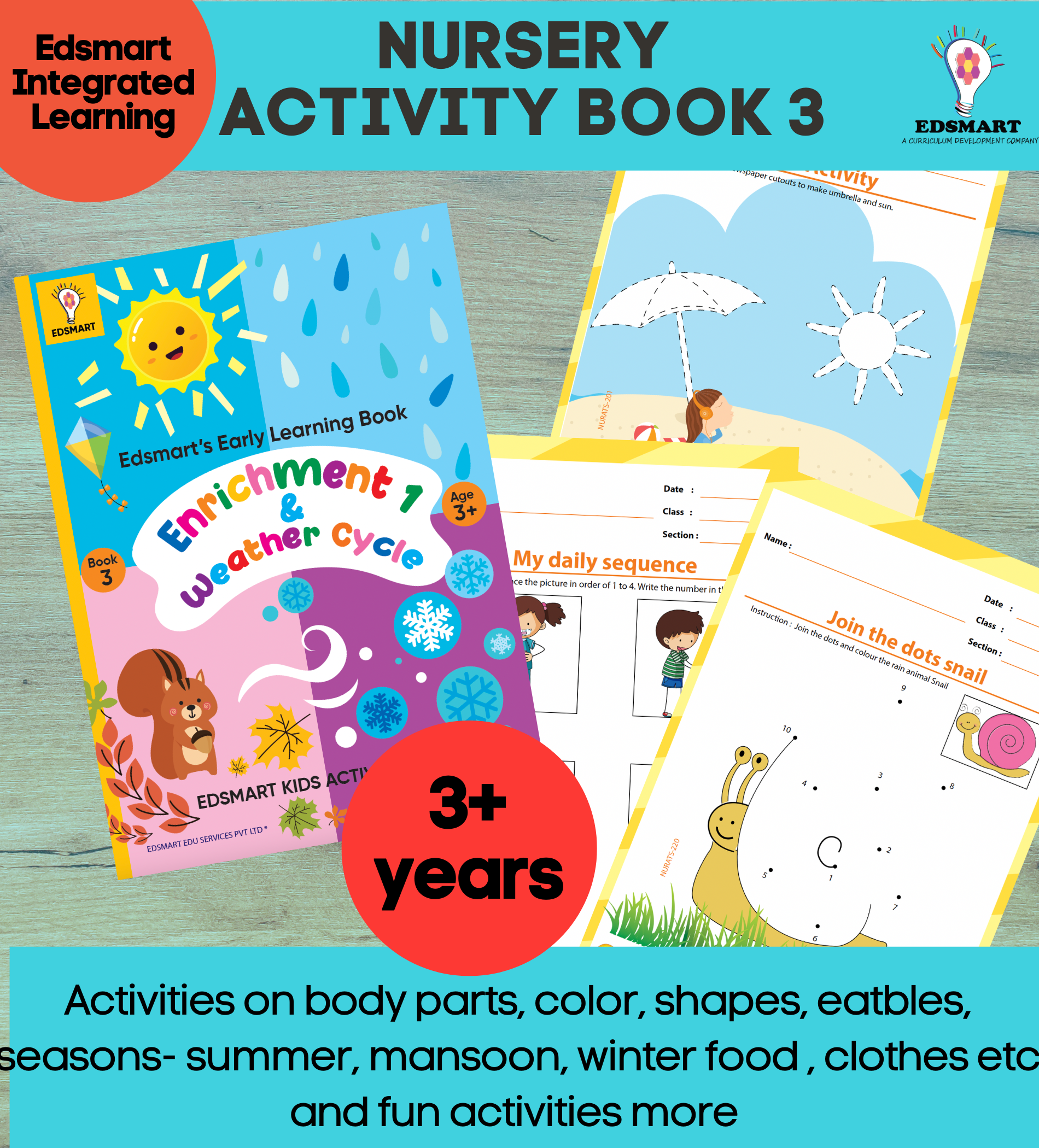 Edsmart Nursery Activity Books for Kids in English | 3 to 5 years old ...