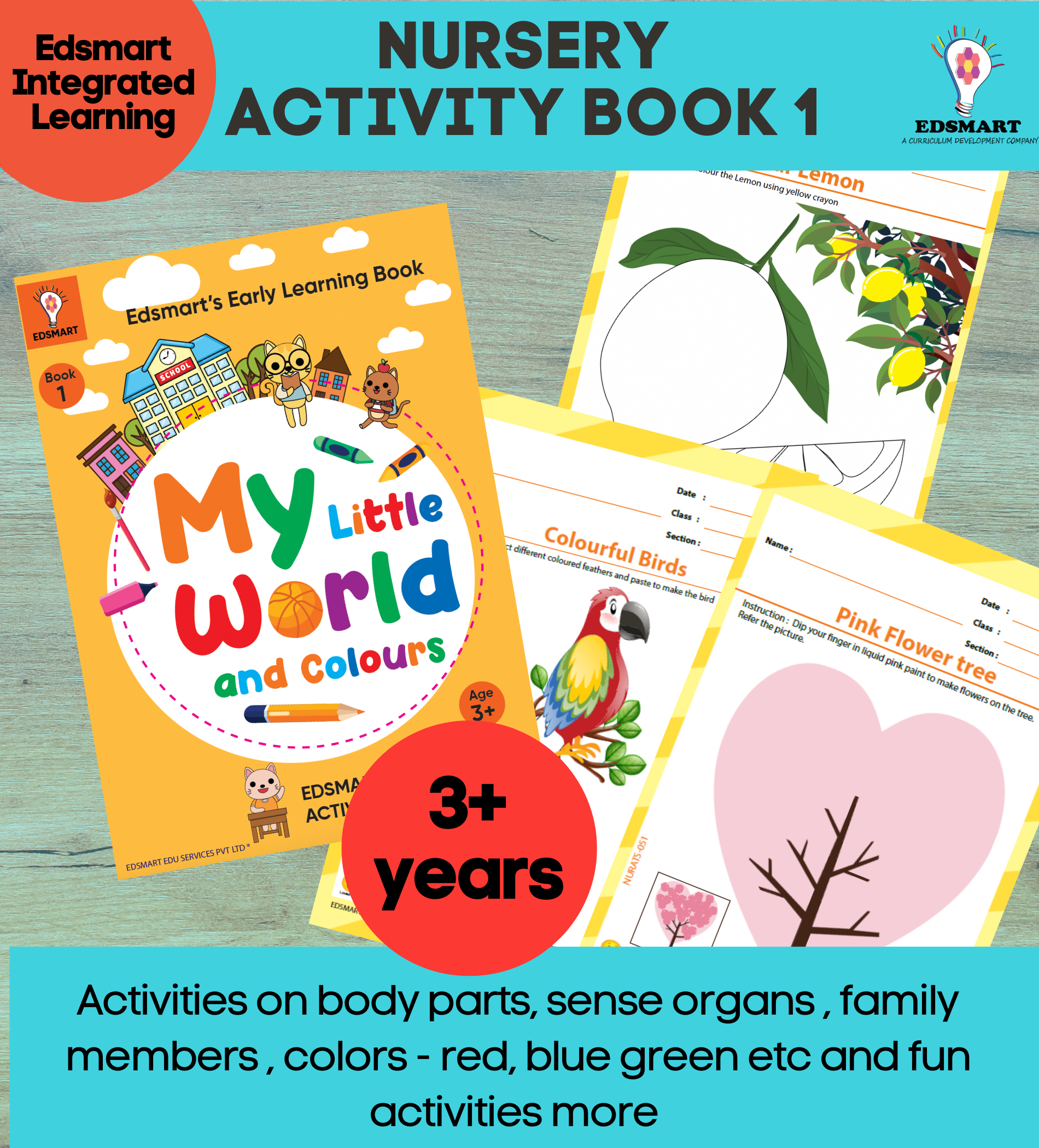 Edsmart Nursery Activity Book 1 for Kids 3 to 5 years old | Activities ...