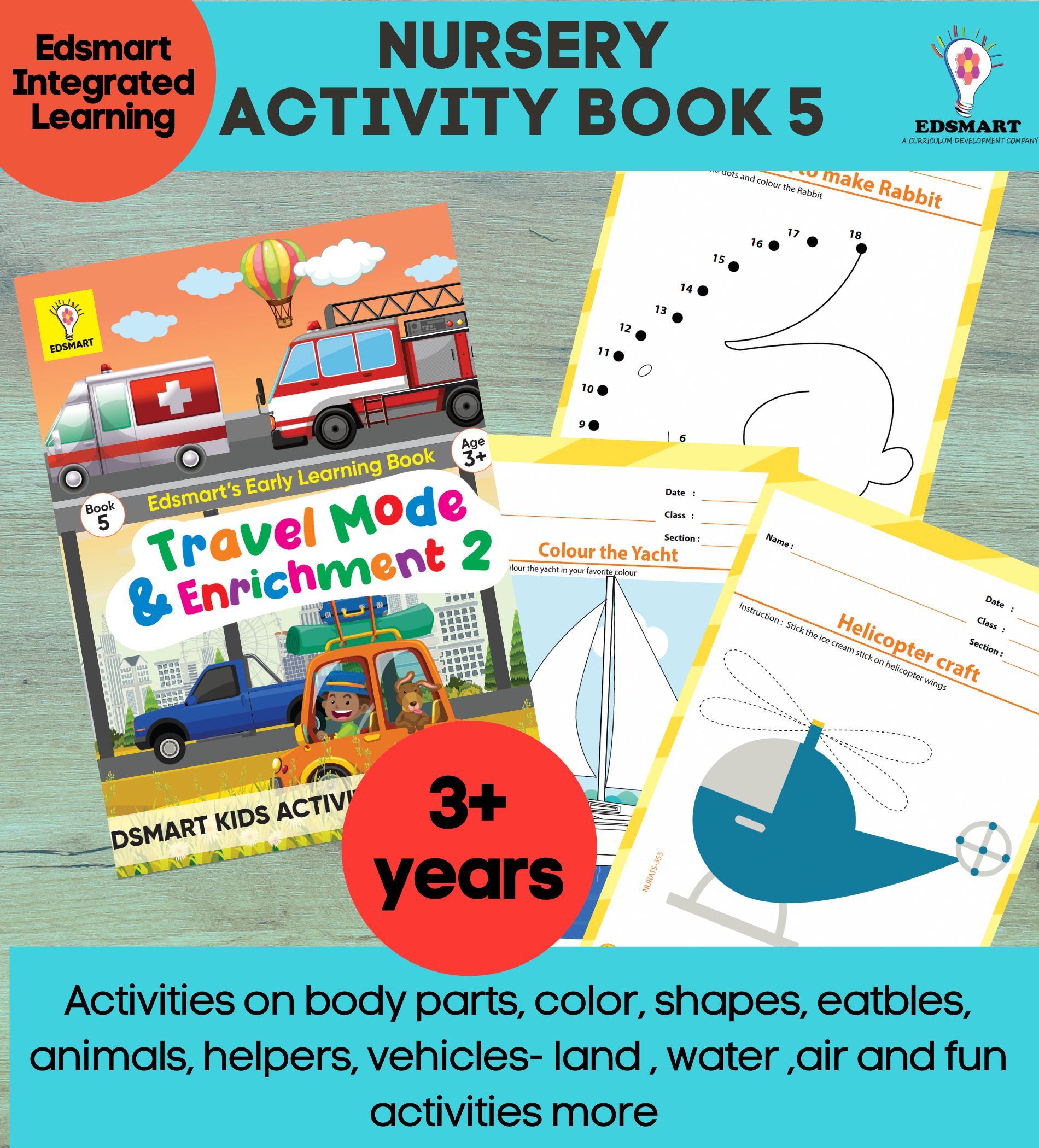 Edsmart Nursery Activity Book 5 for Kids in English | 3 to 5 years old ...